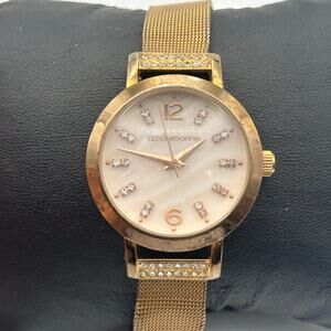 Liz Claiborne Mother Pearl Rose Gold 33mm Women’s Watch Working